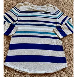 Liz Claiborne medium blue striped sweater